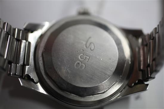 A gentlemans rare 1960s stainless steel Zenith S.58 military? wrist watch,